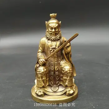 Antika Çeşitli Koleksiyon Antik Alaşım Sarı Tanrı Heykeli Zhong Kui Retro Ev Bakır