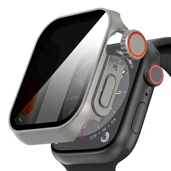 Apple watch için Apple Watch Serisi 8/7/6/5/4 SE 44mm 45mm 41mm 40mm değiştirin Ultra Gizlilik Temperli Cam Ekran Koruyucu kılıf