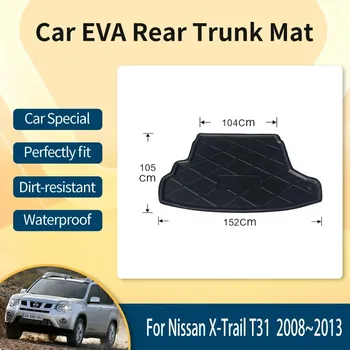 Araba Arka Gövde Paspaslar Nissan X-Trail İçin T31 XTrail X Trail 2008 ~ 2013 5 koltuk Anti-kirli Çizme Halı Çamurları Gövde Pedleri Araba Aksesuarları