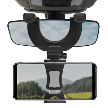 Araba Ayna Teleskopik akıllı telefon tutucu 360 Dönebilen Montaj Telefon Desteği Standı Ayarlanabilir cep telefon tutucu Çoğu Telefon İçin