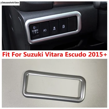 Araba Ön Kafa Sis İşık Lambası Anahtarı Düğmesi Paneli Kapak Trim ABS Mat Aksesuarları İç Suzuki Vitara Escudo 2015 - 2022 İçin