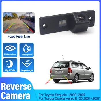 Araç Arka Görüş Kamerası HD CCD Gece Görüş Toyota Sequoia İçin I 2000~2007 Corolla Verso E120 2001 ~ 2007 Araba Ters Monitör