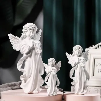 Avrupa melek heykelcikleri Ev Dekorasyon Süsler Namaz Kız Heykelleri Dua Peri Heykelleri Sanat El Sanatları Kabine Oturma Odası için