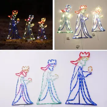 Açık Noel LED Üç 3 Kral Siluet Motif ışık dekorasyonu Halat Toptan Dropshipping D2C5