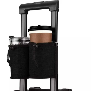 Bagaj seyahat tipi kupa tutucu Dayanıklı Ücretsiz El Seyahat Bagaj İçecek Çantası seyahat tipi kupa tutucu saklama çantası Tüm bavul kolları