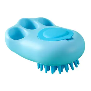 Banyo Köpek Banyo Fırçası Saç bakım tarağı pet masaj eldiveni Yumuşak Güvenlik Silikon Tarak Şampuan Kutusu ile pet malzemeleri
