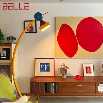 BELLE Karikatür Çocuk Zemin Lambası Renk Geometri Aile Yatak Odası Yaratıcılık LED Dekoratif Atmosfer
