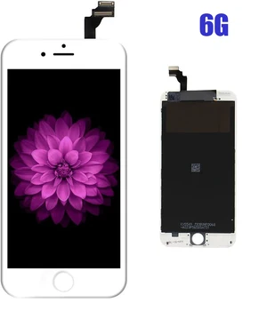 Beyaz iPhone 6 Için 4.7 İnç LCD Ekran Değiştirme Tam Digitizer Meclisi Çerçeve Seti Ön Cam Ekran Gerekli Araç Kiti
