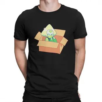 Bir Kutuda Peridot erkek T Shirt Steven Evren Amerikan Animasyonlu Kristal Moda Kollu T-Shirt Pamuk Benzersiz Giyim