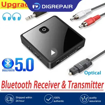 Bluetooth 5.0 Verici Alıcı Düşük Gecikme 3.5 mm AUX Jack Optik Stereo Ses Müzik Kablosuz Adaptör PC TV İçin araba hoparlörü