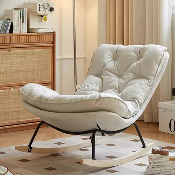 Bronzlaşma Zarif Oturma Odası Sandalyeleri Moda Konfor Tembel Salon Yemek Sandalyesi Sallanan Meditasyon Fauteuil Salon Ev Dekorasyon