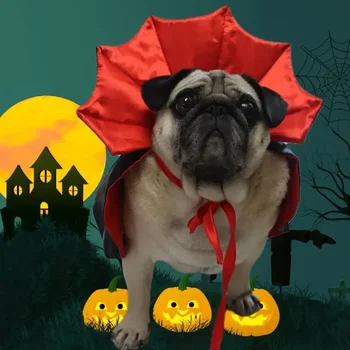 Cadılar bayramı Köpek Kostümleri Cosplay Vampir Pelerin Küçük Kedi Yavru Köpek Elbise Yaratıcı Pet Pelerin Aksesuarları 