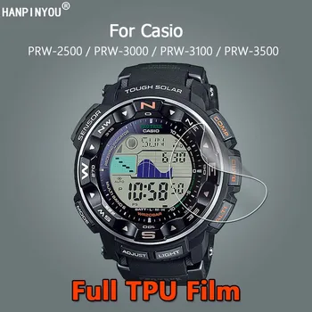 Casio için PRW-2500 PRW-3000 PRW - 3100 PRW-3500 akıllı saat Ultra Net Yumuşak TPU Hidrojel ekran koruyucu film Değil Temperli Cam