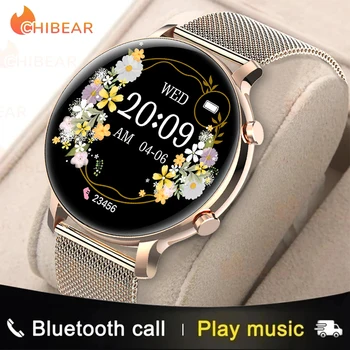 ChıBear 2024 Yeni Bluetooth Çağrı akıllı saat Kadın EKG + PPG Smartwatch Moda Spor Sağlık Bayanlar İzle Su Geçirmez Kız Bilezik