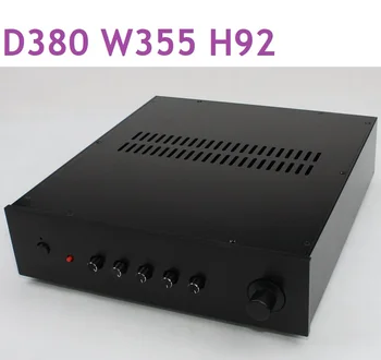 D380 W355 H92 Anodize Alüminyum 5.1 Preamplifikatör Durumda güç amplifikatörü Şasi DIY Preamp Amp Kutusu Dengeli DAC Çözme Muhafaza