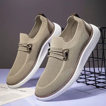 Damyuan 2023 Yeni erkek ayakkabıları Hafif rahat ayakkabılar Tasarımcı Açık Yürüyüş erkek mokasen ayakkabıları Lace Up kaymaz Erkek Spor Ayakkabı