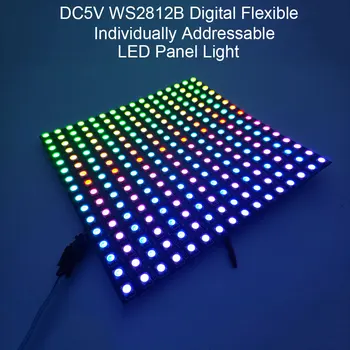DC5V WS2812B RGB Ayrı Ayrı Adreslenebilir LED panel aydınlatma WS2812 8x8 16x16 8x32 Dijital Esnek RGB LED Modülü Matris Ekran