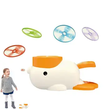 Disk Atıcı Erkek Oyuncakları Ördek Tasarım Başlatıcısı oyuncak seti Ördek Başlatıcısı oyuncak seti Çocuklar İçin Açık Oyuncaklar Pop Uçan Oyuncak Aile Açık