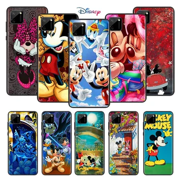 Disney Karikatür Animasyon Sevimli Mickey Mouse OPPO Realme İçin 7i 7 6 6S 6i 5S 5i 3i 2 Narzo 10 20 Pro Küresel Yumuşak Siyah telefon kılıfı