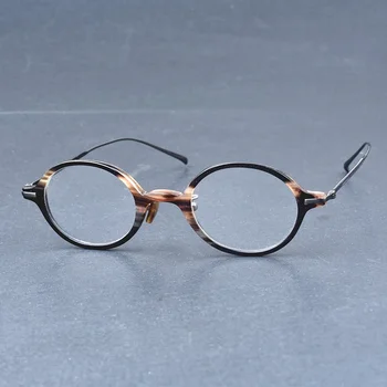 Doğal Manda Boynuzu KV-73 Retro Yuvarlak Gözlük Çerçevesi Lüks Erkekler El Yapımı Optik Gözlük Kadın Okuma Reçete Gözlük