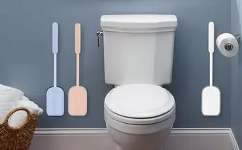 Duvara Monte Tuvalet Fırçası Verimli Manyetik Emme Banyo Temizleme Fırçası Uzun Saplı Banyo Derin Temizleyici Fırça Tuvalet