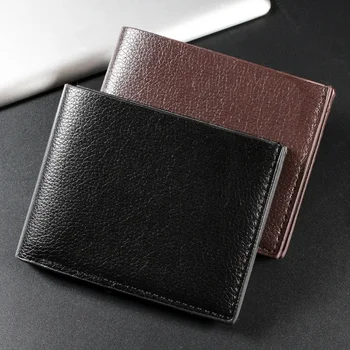 Dış Ticaret Sıcak Yeni PU Deri Çok fonksiyonlu Kısa erkek Cüzdan Moda Taşınabilir kart çantası erkek Para Klip