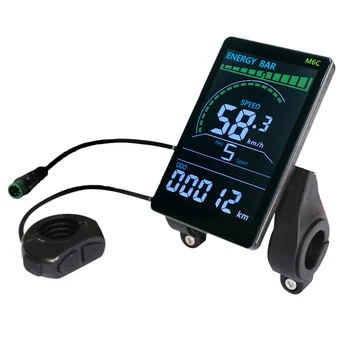 Ekran Bisiklet Ekran Elektrikli Bisiklet Ebike Scooter Bisiklet M6C Basit Tasarım Hızlı TFT Ekran 3.6 İnç TFT LCD