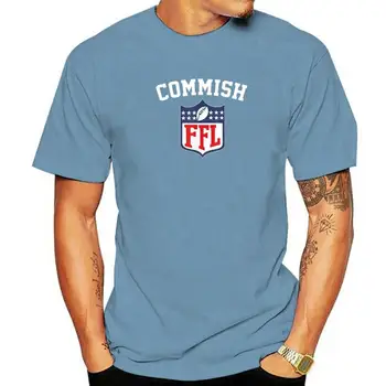 En Commish Komik Fantezi Futbol Ligi FFL Commish T-Shirt Yaz Pamuk Mens Tops & Tees Doğum Günü Hakim T Shirt