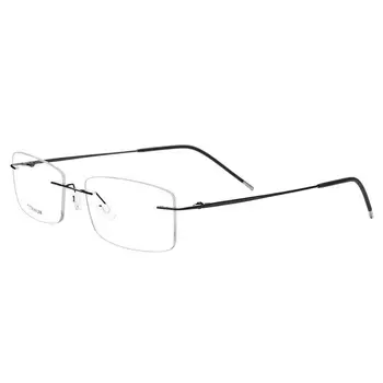 Erkekler gözlük titanyum çerçevesiz kadınlar için hafif saf ağırlık esnek gözlük çerçeveleri