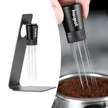 Espresso Tozu Karıştırıcı Aracı Paslanmaz Çelik İğneler Kahve Dağıtıcı Manyetik Emme Standı Kahve Aksesuarları