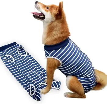 Evcil köpek kıyafeti Cerrahi Kurtarma Takım Elbise Köpekler Yumuşak Tulum Postoperatif Bakım Giysileri Hemşirelik Giysileri Anti yalama Yaraları Giysileri