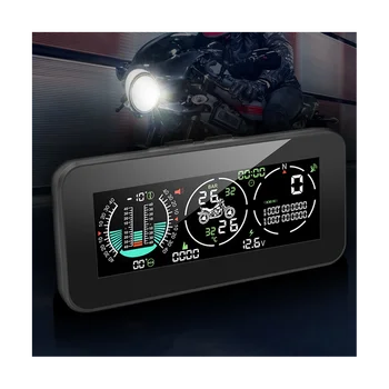 F3 Motosiklet 3 in 1 Lastik Basıncı Monitörü GPS Hız Göstergesi Araç Hız Takometre Eğim Ölçer TPMS LCD Dijital HUD