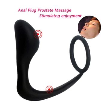 Fantezi Silikon Erkek Prostat Masajı Anal Plug Penis kilit Penis Halkası Teşvik Cinsel Yetişkin Butt Plug Yetişkin Seks Oyuncakları
