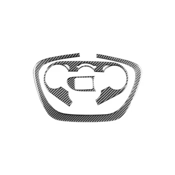 Fiat için 500L 2014-2017 Yumuşak Karbon Fiber Araba Konsolu AC Anahtarı Kapağı Paneli Trim Sticker İç Aksesuarları