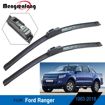 Ford Ranger 1983-2018 için Araba ön cam sileceği Bıçakları Yumuşak Kauçuk Silecek J Kanca ve Basma Düğmesi Kolları