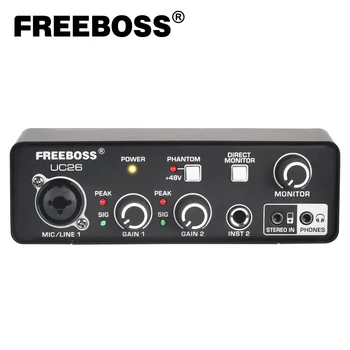 FREEBOSS Harici ses arabirimi Ses Kartı Bilgisayar Sürücüsü ücretsiz Ses Kartı DIR Monitör PC Kayıt ASIO4ALL Mac OS Gitar UC26