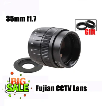 Fujian 35mm F1.7 güvenlik kamerası Mikro Lens TV Film Sabit Odak C Fuji dağı Fujifilm X-E2 E1 Pro1 X-M1 X-A2 X-A1 T1 Aynasız
