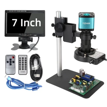 Full HD 48MP 4K Video Mikroskop Elektronik 7-in HD Ekran İsteğe Bağlı USB Mikroskop Kamera Lehimleme İçin Telefon Tamir