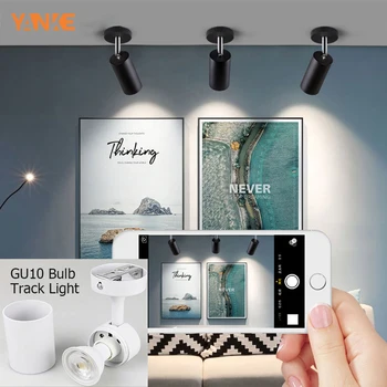 GU10 Spot Led ray lambası Ampul Değiştirilebilir Downlight Ayarlanabilir Tavan Spot Ray Lambası Giyim Mağazası için Galeri Ev Loft