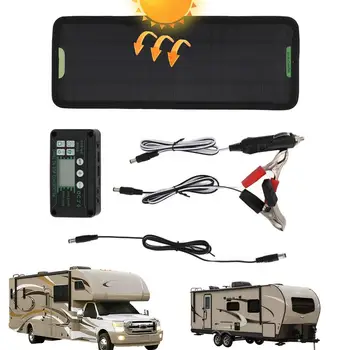 Güneş Araba pil şarj cihazı Taşınabilir Esnek GÜNEŞ PANELI Kiti 12V USB Şarj Güneş Paneli Denetleyicisi İle Yat RV Pil Şarj Cihazı
