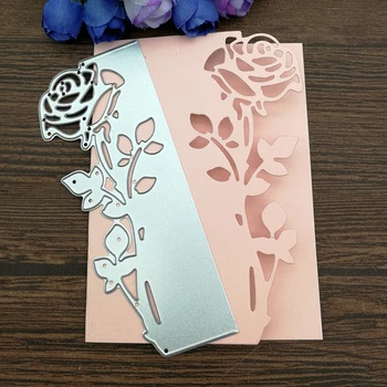 Güzel Gül Yaprakları sınır Metal Kesme Ölür Şablonlar için Kalıp Kesim DIY Scrapbooking Albümü Kağıt Kartı Kabartma