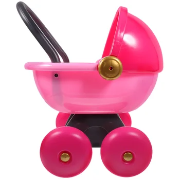 Hareketli Bebek Arabası Modeli Oyun Oyun Arabası Minyatür Alışveriş Sepeti Masaüstü Dekor