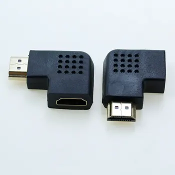 HDMI 2.1 Kablo Adaptörü Erkek Kadın Sağ Dirsek Adaptörü Dönüş Dirsek Köşe TV Uzatma Bağlantısı HD Dizüstü Dönüştürücü
