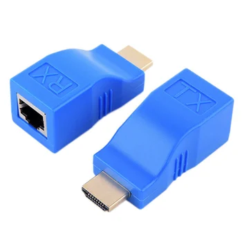 HDMI Extender 1080 P RJ45 Limanlar LAN Ağ HDMI Uzatma kadar 30 M üzerinde CAT5E / 6 UTP LAN Ethernet Kablosu HDTV HDPC için