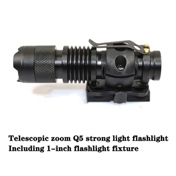 Hızlı MICH200 Taktik Kask Mini Q5 Taşınabilir LED Teleskopik yakınlaştırma feneri Açık Avcılık Keşif