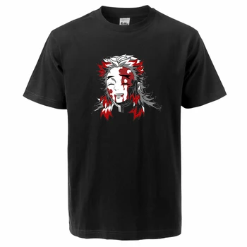 Iblis avcısı Tshirt Japonya Anime Kyojuro Rengoku T-Shirt Moda En Tees unisex Giyim Boy Streetwear iblis avcısı 4XL
