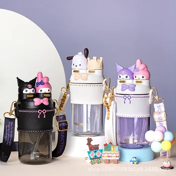 Ins Kawaii Sanrio Benim Melody Hello Kitty Lolita Bebek Plastik Su Bardağı Kuromi Yüksek Güzellik noel hediyesi Sevimli Anime Kız Hediye