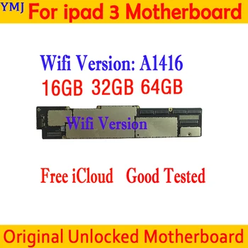 Ipad 3 Anakart için A1416 1403 1430 Claen iCloud Plaka İçin iPad 3 Anakart Cips İle IOS Sistemi Orijinal HİÇBİR KİMLİK Hesabı MB