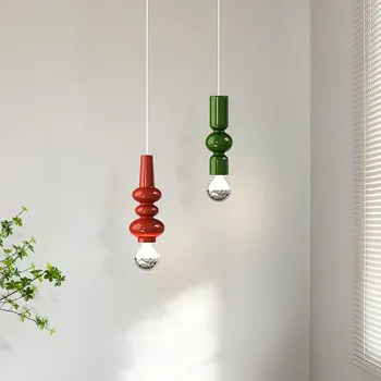 Iskandinav LED kolye ışık Minimalist Macaron Demir asılı lambalar Yatak Odası Oturma Odaları Çalışma Odası aydınlatma armatürü Parlaklık