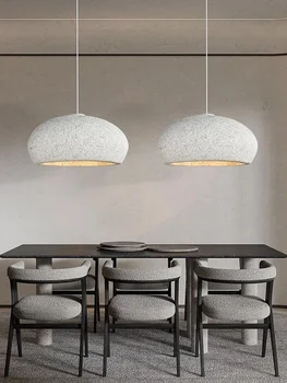 Iskandinav Minimalist Wabi Sabi rüzgar Led kolye ışıkları oturma odası ev dekorasyonu için yemek odası Loft asılı lamba fikstür